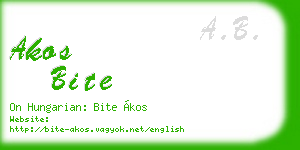 akos bite business card